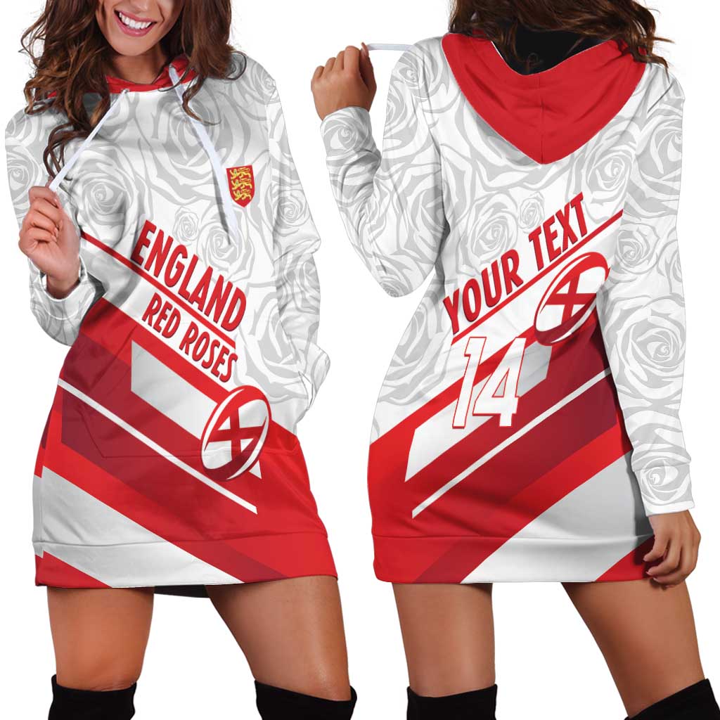 England Rugby Custom Hoodie Dress 2025 Come On Red Roses - Wonder Print Shop