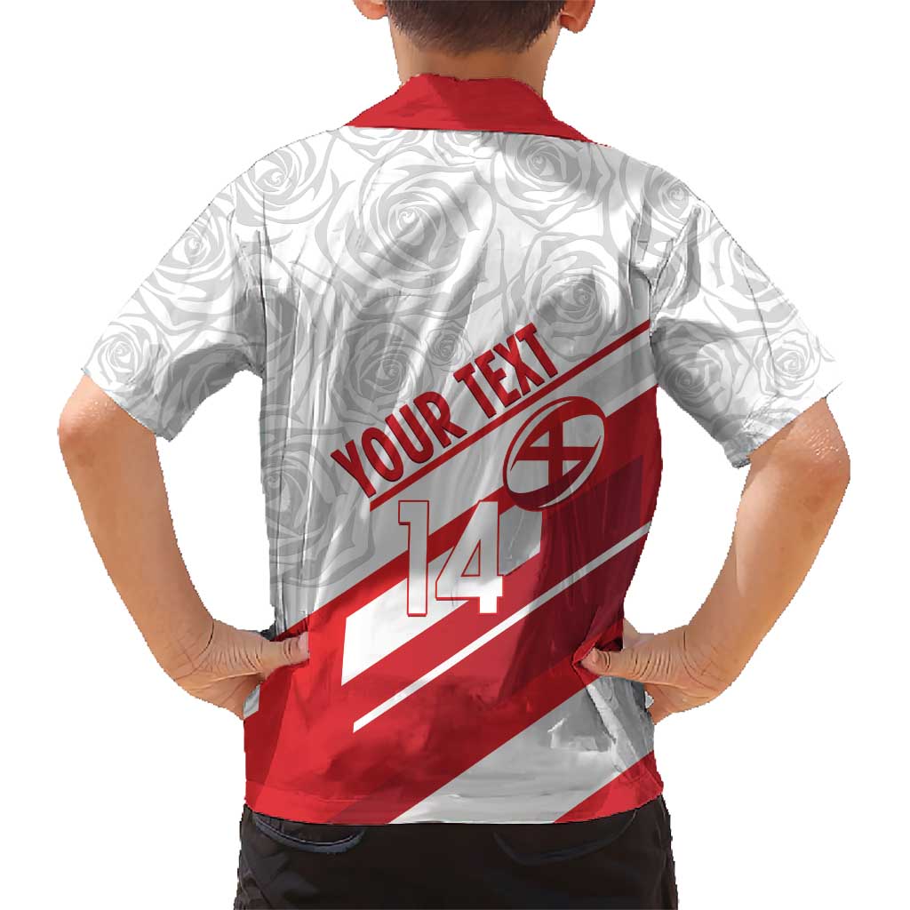 England Rugby Custom Kid Hawaiian Shirt 2025 Come On Red Roses - Wonder Print Shop