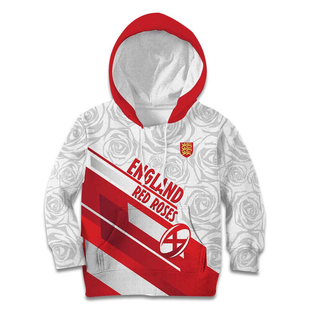 England Rugby Custom Kid Hoodie 2025 Come On Red Roses - Wonder Print Shop