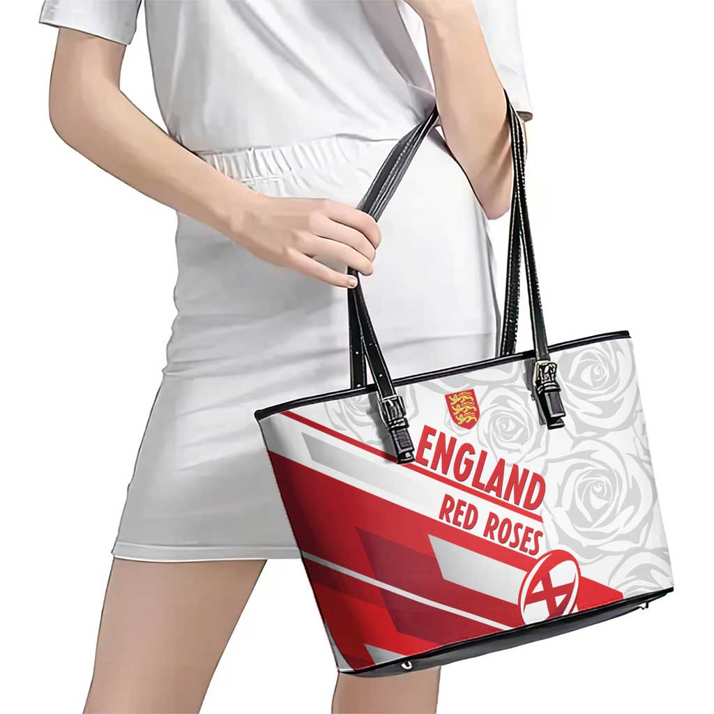 England Rugby Leather Tote Bag 2025 Come On Red Roses - Wonder Print Shop
