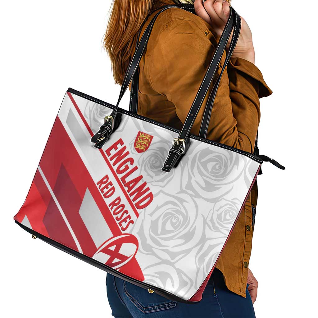 England Rugby Leather Tote Bag 2025 Come On Red Roses - Wonder Print Shop