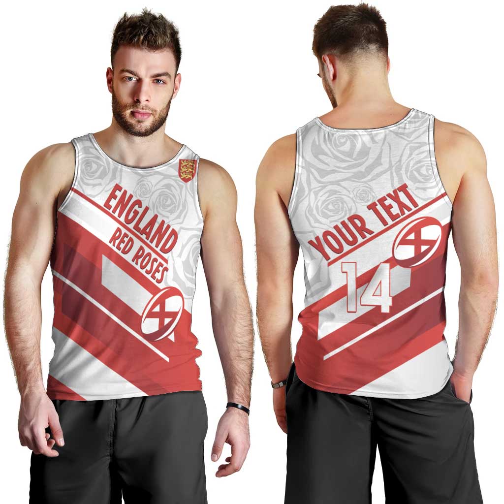 England Rugby Custom Men Tank Top 2025 Come On Red Roses - Wonder Print Shop