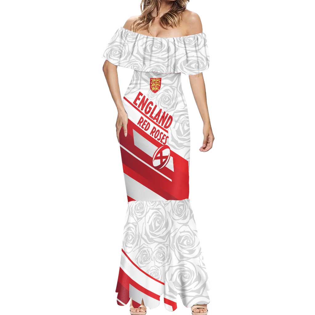 England Rugby Custom Mermaid Dress 2025 Come On Red Roses - Wonder Print Shop
