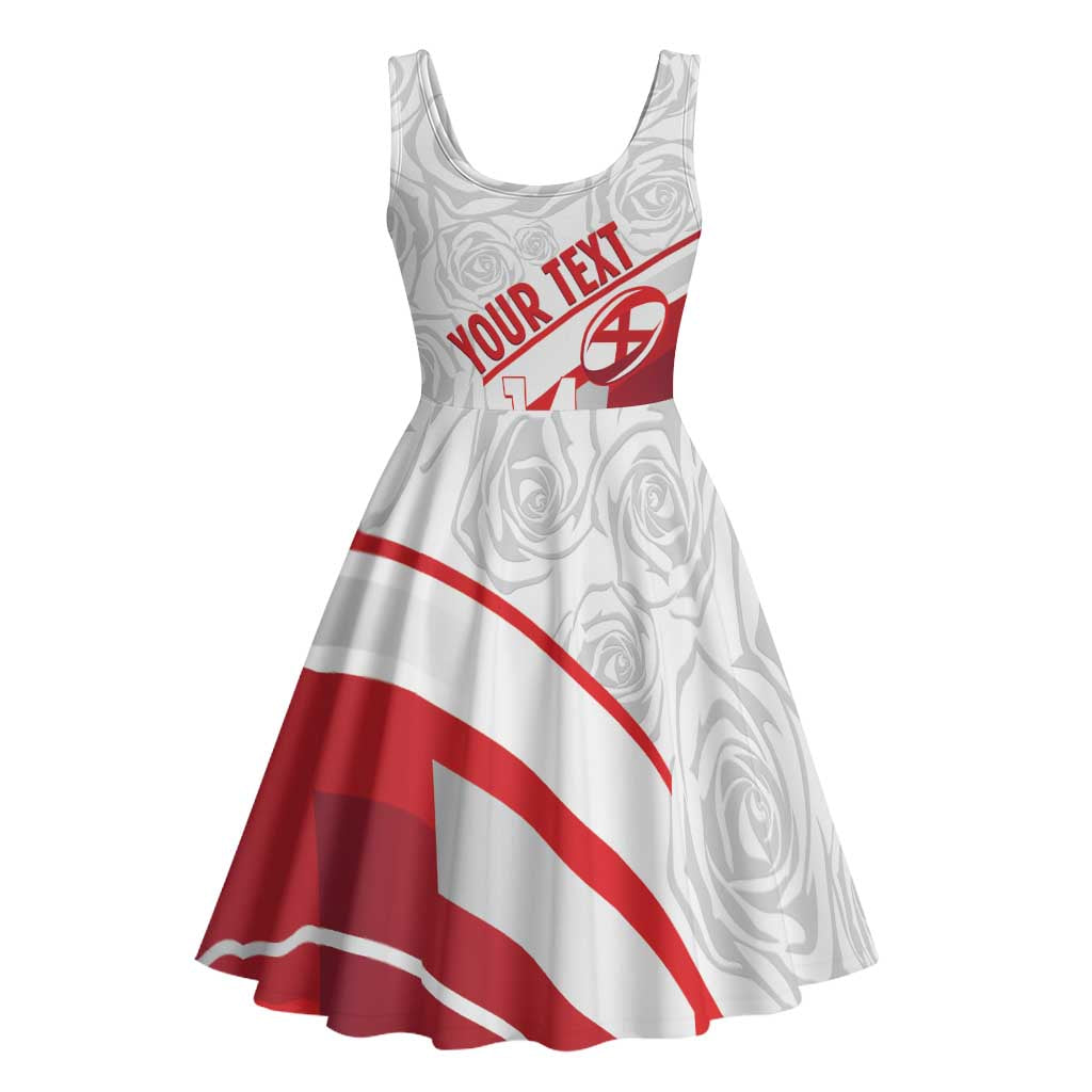 England Rugby Custom Midi Dress 2025 Come On Red Roses - Wonder Print Shop