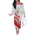 England Rugby Custom Off The Shoulder Long Sleeve Dress 2025 Come On Red Roses - Wonder Print Shop