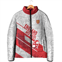 England Rugby Custom Padded Jacket 2025 Come On Red Roses - Wonder Print Shop