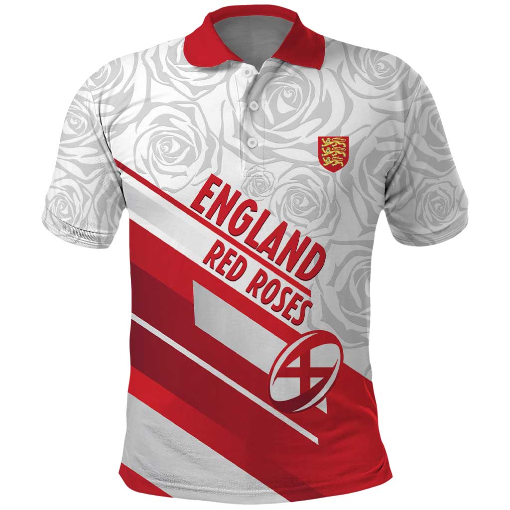 England Rugby Custom Polo Shirt 2025 Come On Red Roses - Wonder Print Shop