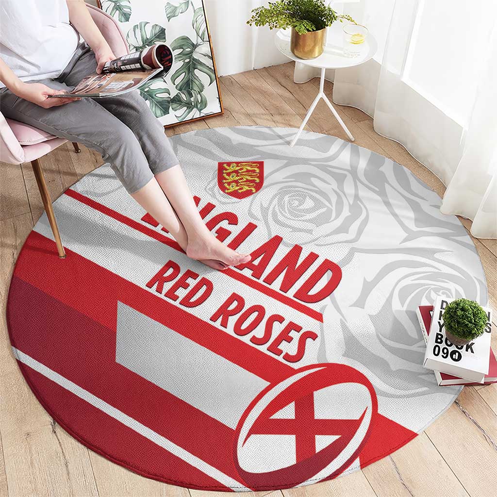 England Rugby Round Carpet 2025 Come On Red Roses - Wonder Print Shop