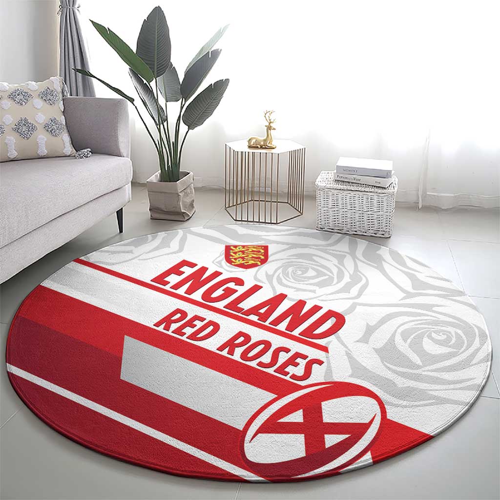 England Rugby Round Carpet 2025 Come On Red Roses - Wonder Print Shop