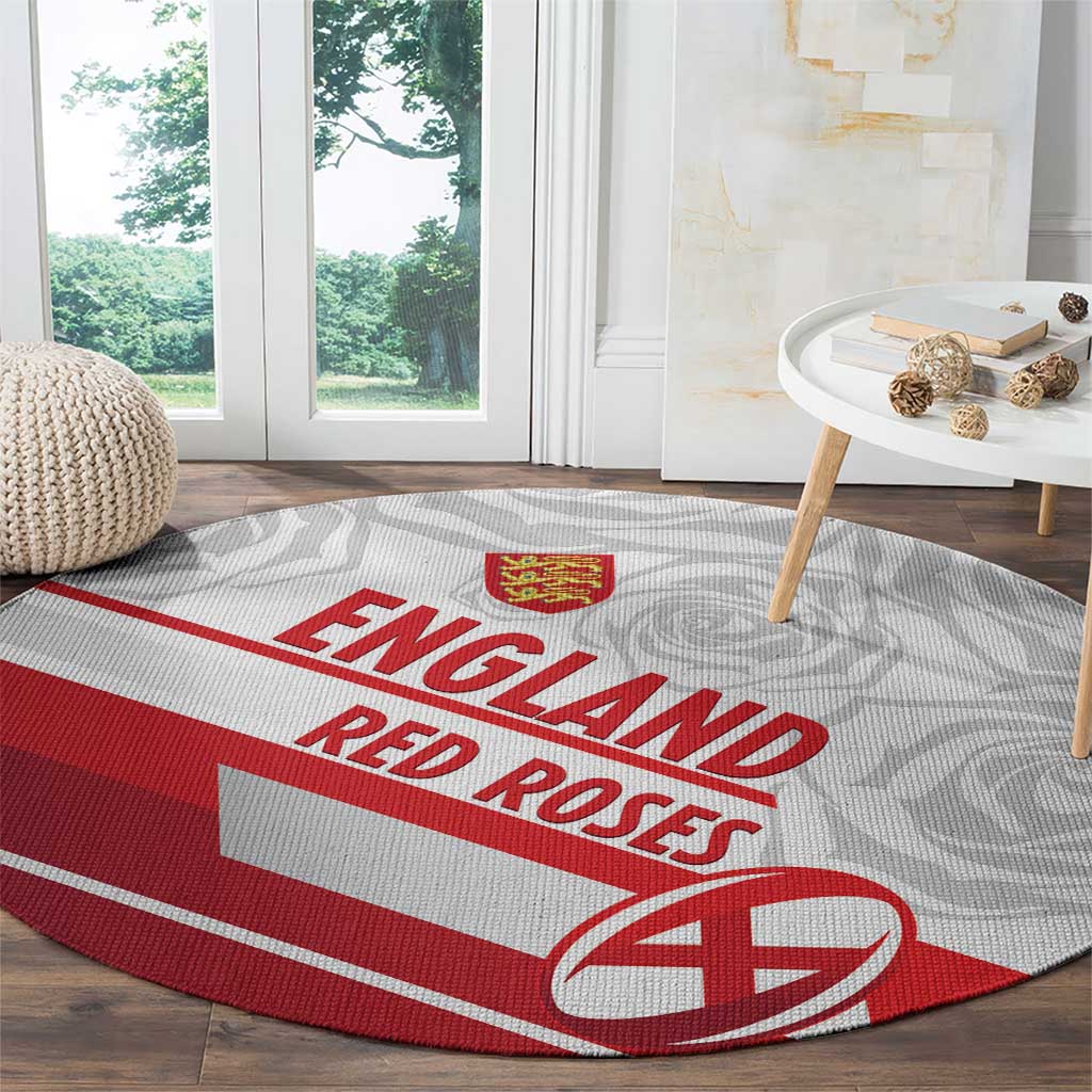 England Rugby Round Carpet 2025 Come On Red Roses - Wonder Print Shop