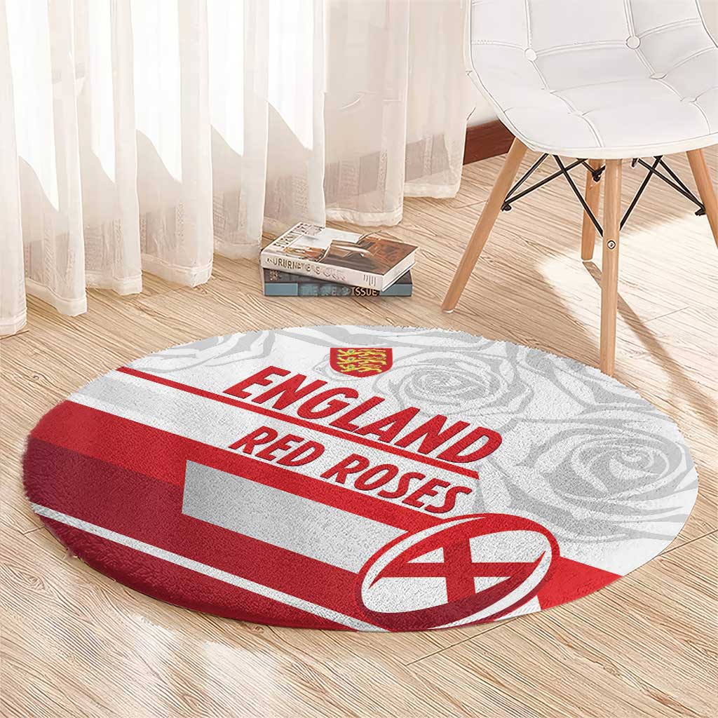 England Rugby Round Carpet 2025 Come On Red Roses - Wonder Print Shop