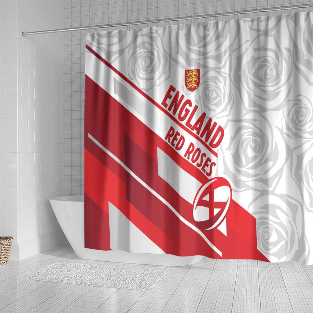 England Rugby Shower Curtain 2025 Come On Red Roses - Wonder Print Shop