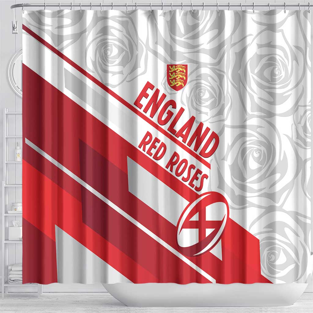 England Rugby Shower Curtain 2025 Come On Red Roses - Wonder Print Shop