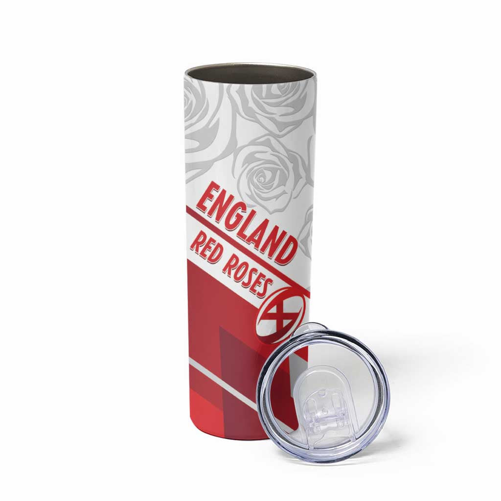 England Rugby Custom Skinny Tumbler 2025 Come On Red Roses - Wonder Print Shop