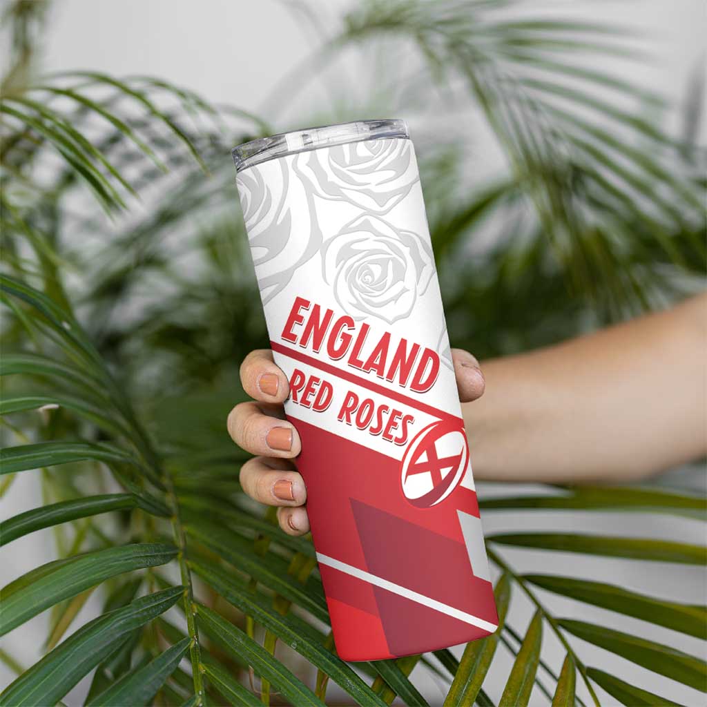 England Rugby Custom Skinny Tumbler 2025 Come On Red Roses - Wonder Print Shop
