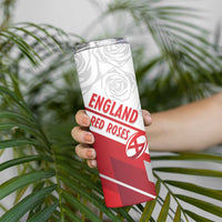England Rugby Custom Skinny Tumbler 2025 Come On Red Roses - Wonder Print Shop