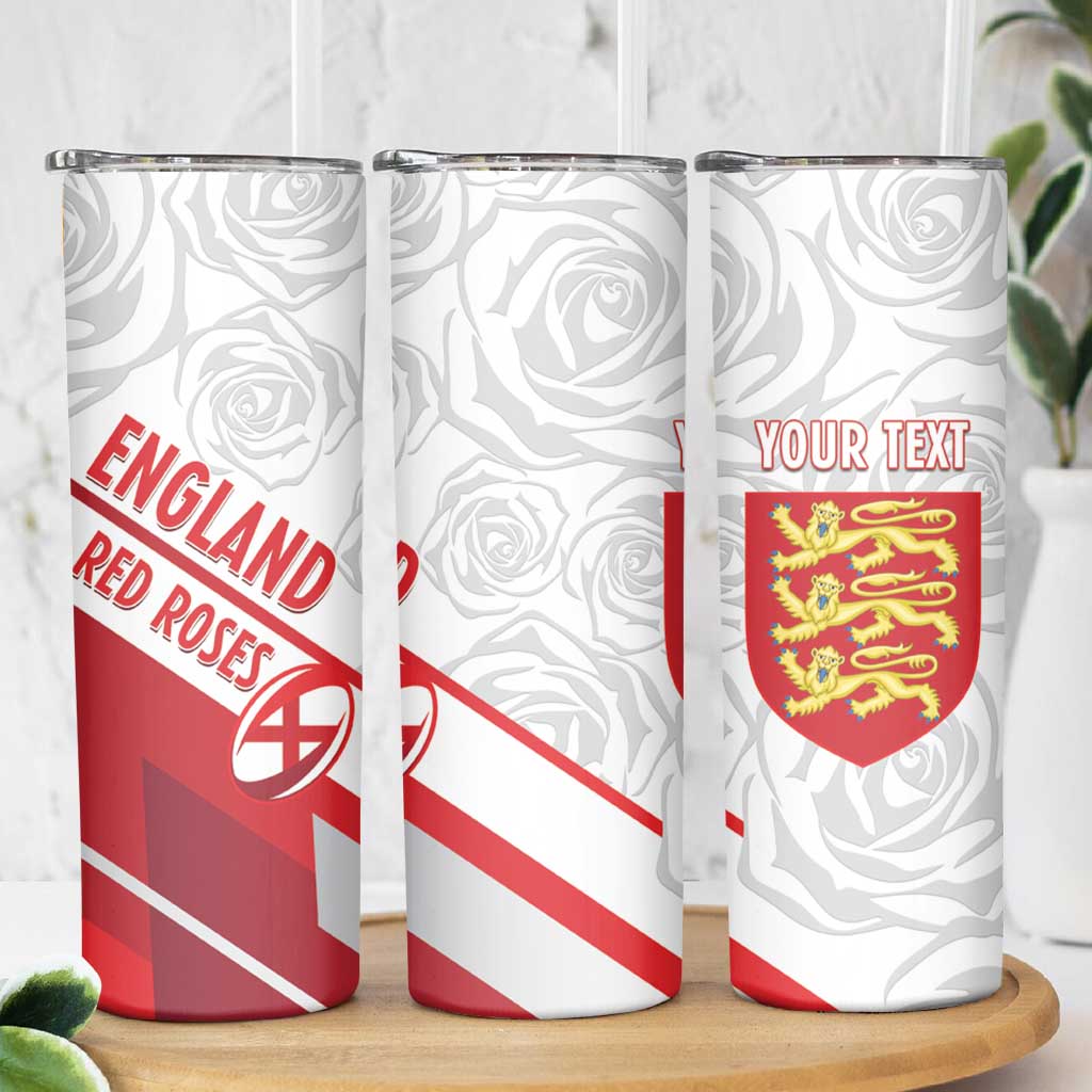 England Rugby Custom Skinny Tumbler 2025 Come On Red Roses - Wonder Print Shop