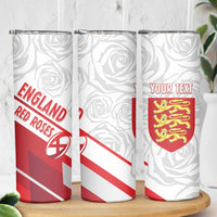 England Rugby Custom Skinny Tumbler 2025 Come On Red Roses - Wonder Print Shop