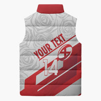 England Rugby Custom Sleeveless Puffer Jacket 2025 Come On Red Roses - Wonder Print Shop