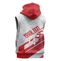 England Rugby Custom Sleeveless Zip Hoodie 2025 Come On Red Roses - Wonder Print Shop