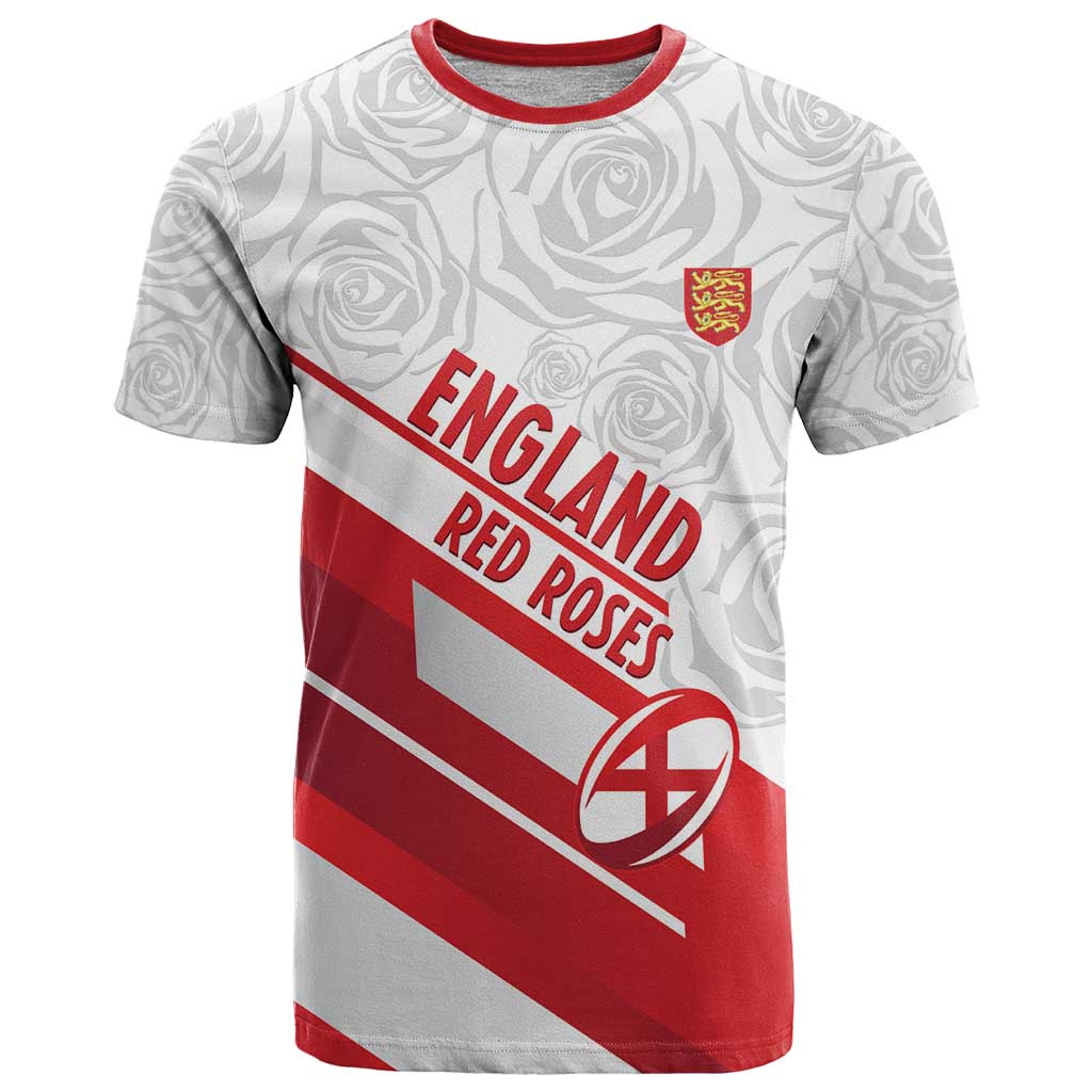 England Rugby Custom T Shirt 2025 Come On Red Roses - Wonder Print Shop