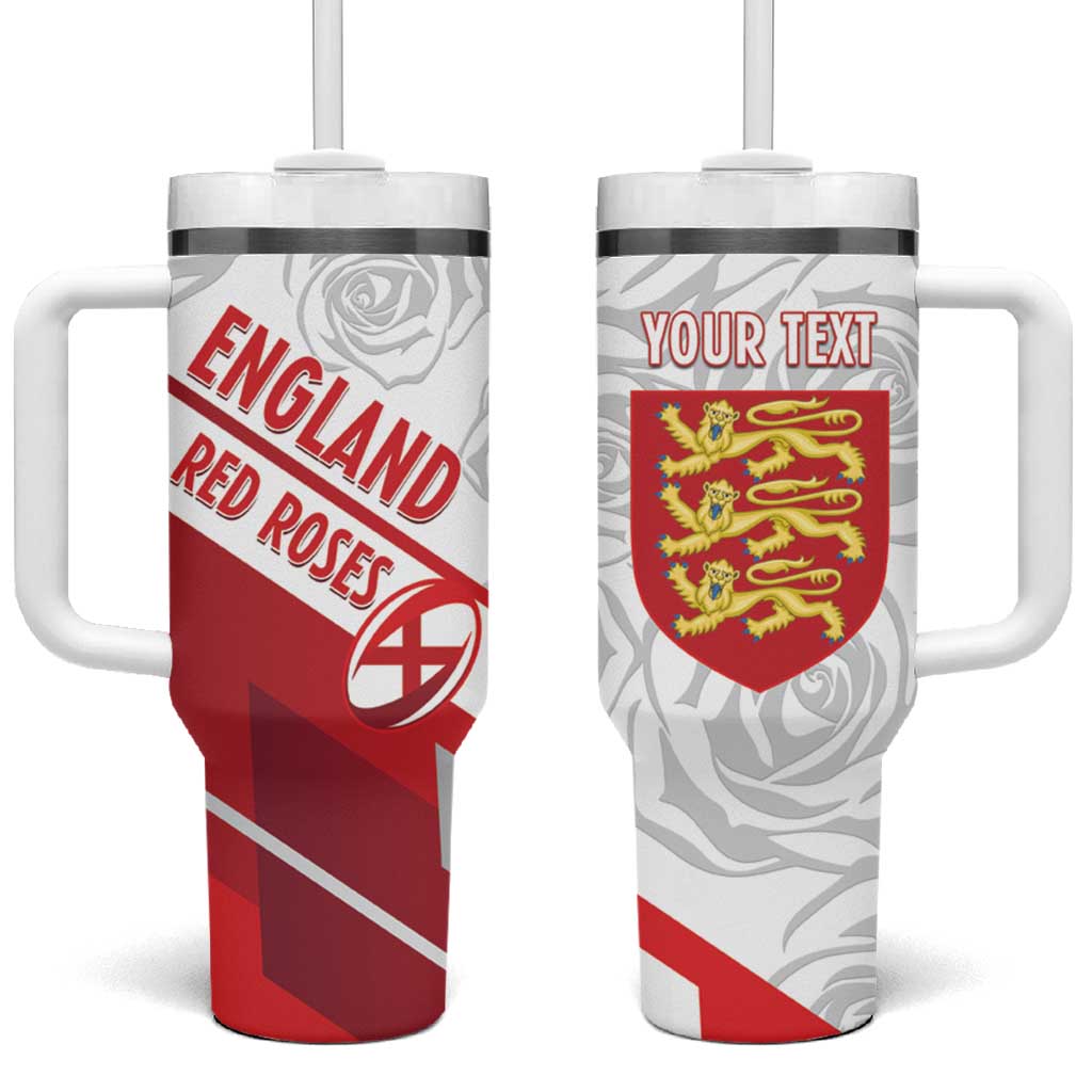 England Rugby Custom Tumbler With Handle 2025 Come On Red Roses - Wonder Print Shop