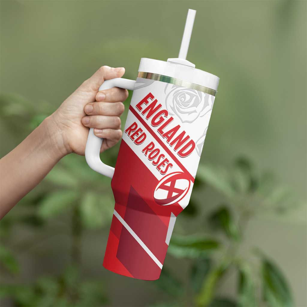 England Rugby Custom Tumbler With Handle 2025 Come On Red Roses - Wonder Print Shop