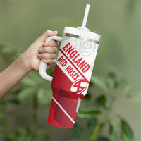England Rugby Custom Tumbler With Handle 2025 Come On Red Roses - Wonder Print Shop