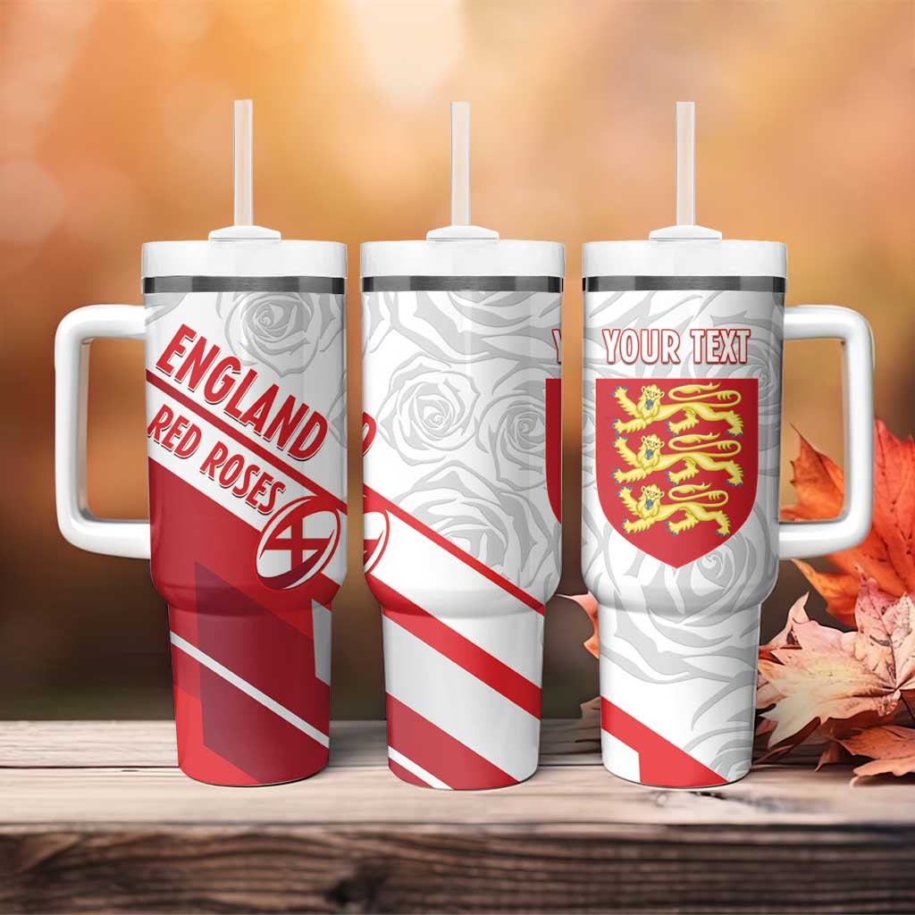 England Rugby Custom Tumbler With Handle 2025 Come On Red Roses - Wonder Print Shop