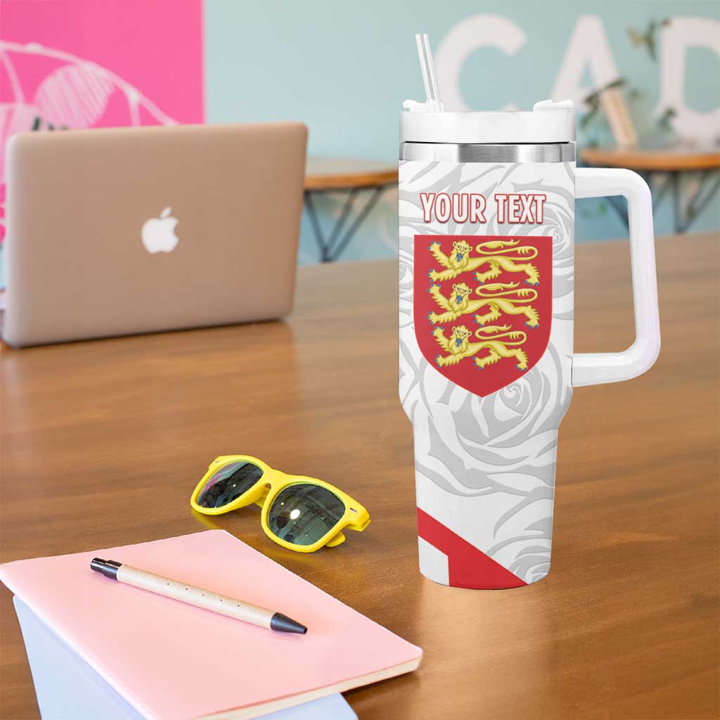 England Rugby Custom Tumbler With Handle 2025 Come On Red Roses - Wonder Print Shop