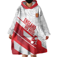 England Rugby Custom Wearable Blanket Hoodie 2025 Come On Red Roses - Wonder Print Shop