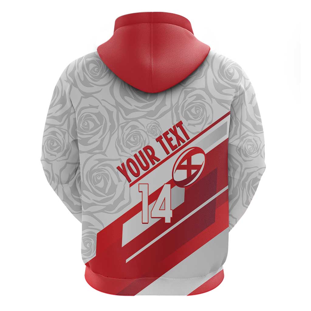 England Rugby Custom Zip Hoodie 2025 Come On Red Roses - Wonder Print Shop