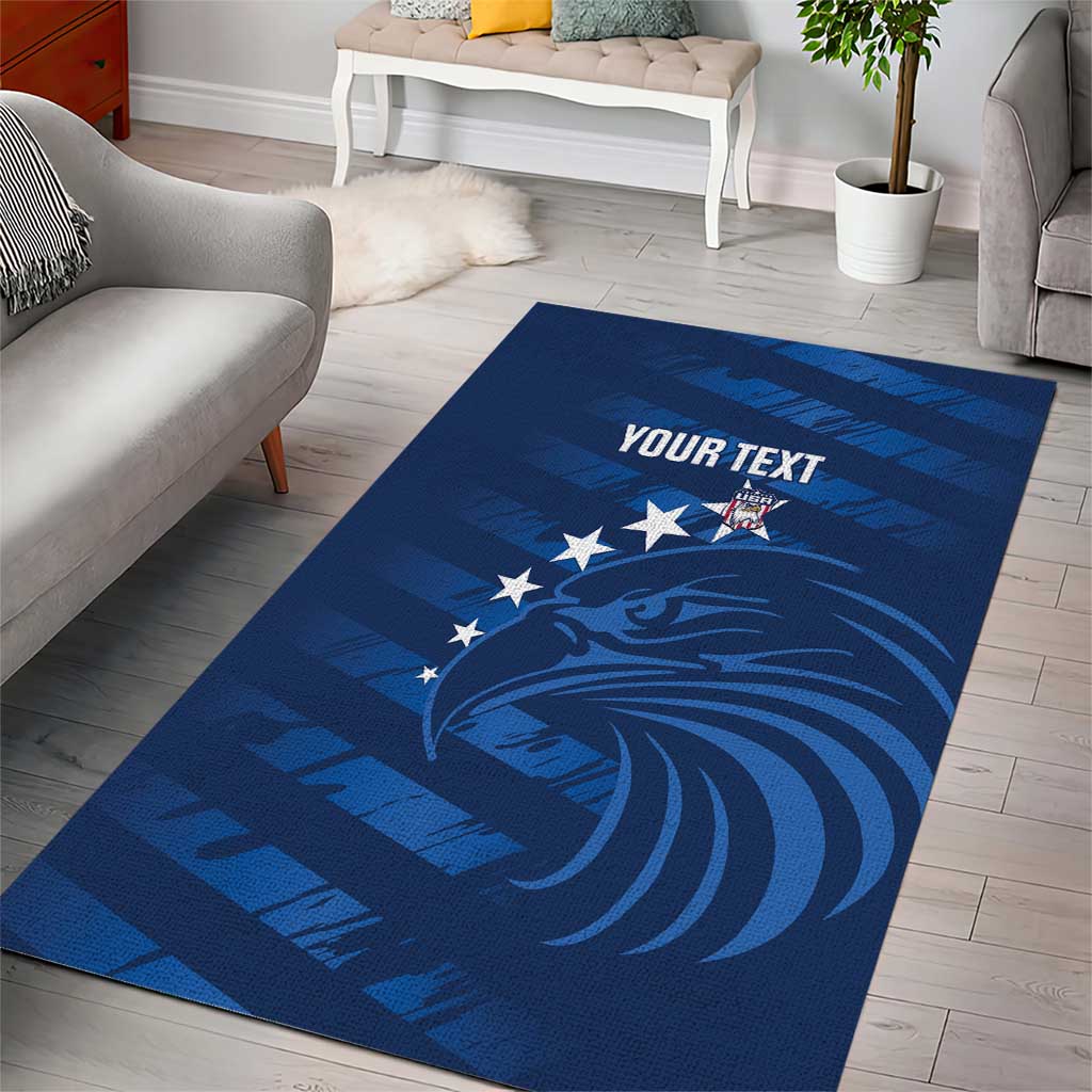 United States Rugby Custom Area Rug USA Eagle Go Champions - Wonder Print Shop