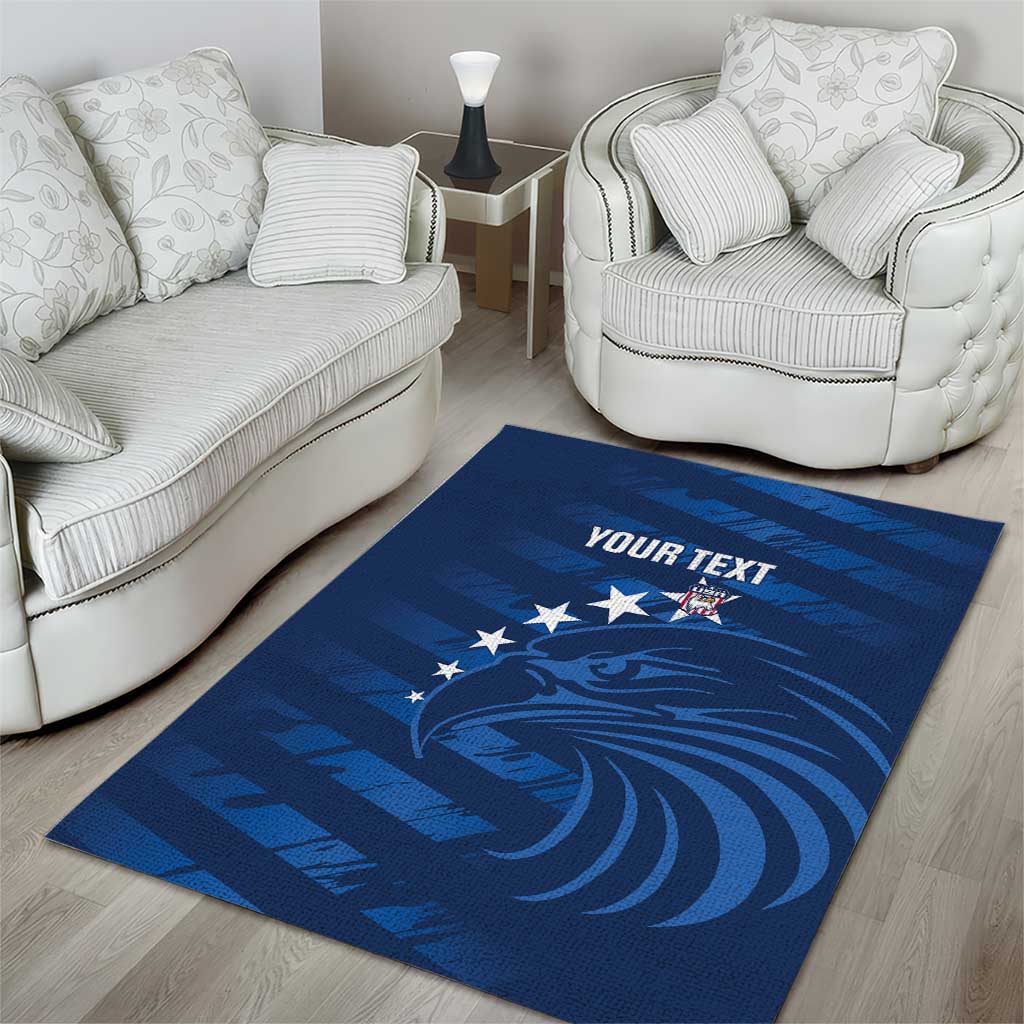 United States Rugby Custom Area Rug USA Eagle Go Champions - Wonder Print Shop