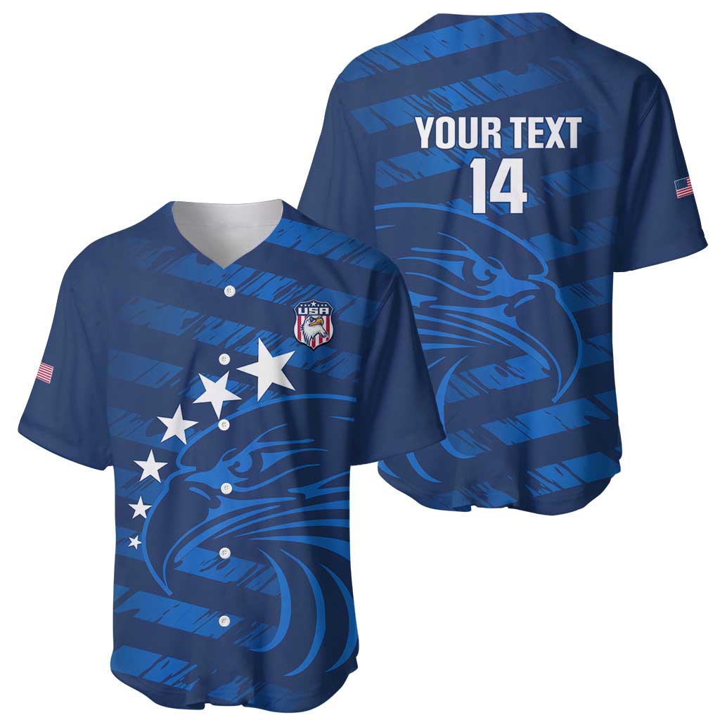 United States Rugby Custom Baseball Jersey USA Eagle Go Champions - Wonder Print Shop