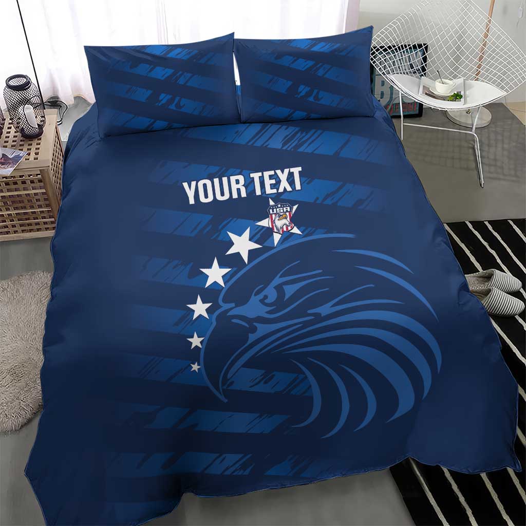 United States Rugby Custom Bedding Set USA Eagle Go Champions - Wonder Print Shop