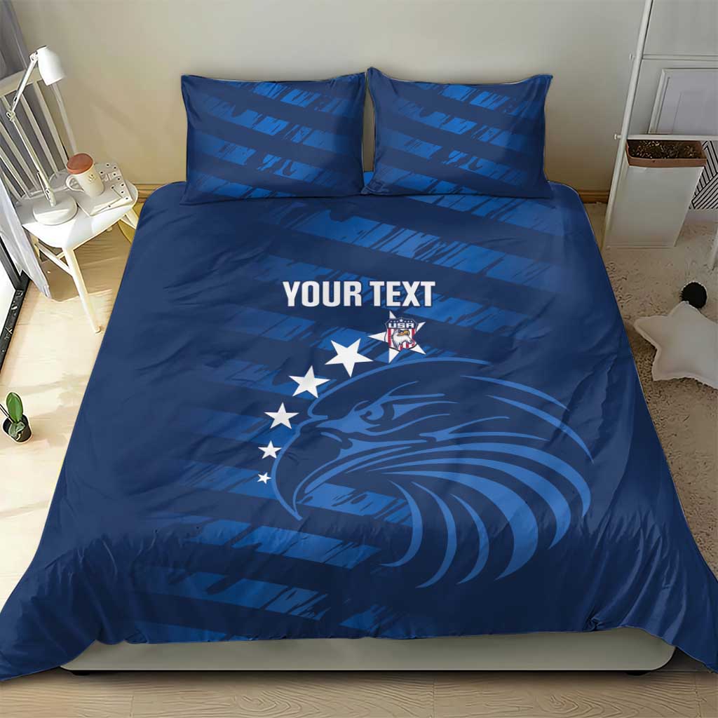 United States Rugby Custom Bedding Set USA Eagle Go Champions - Wonder Print Shop