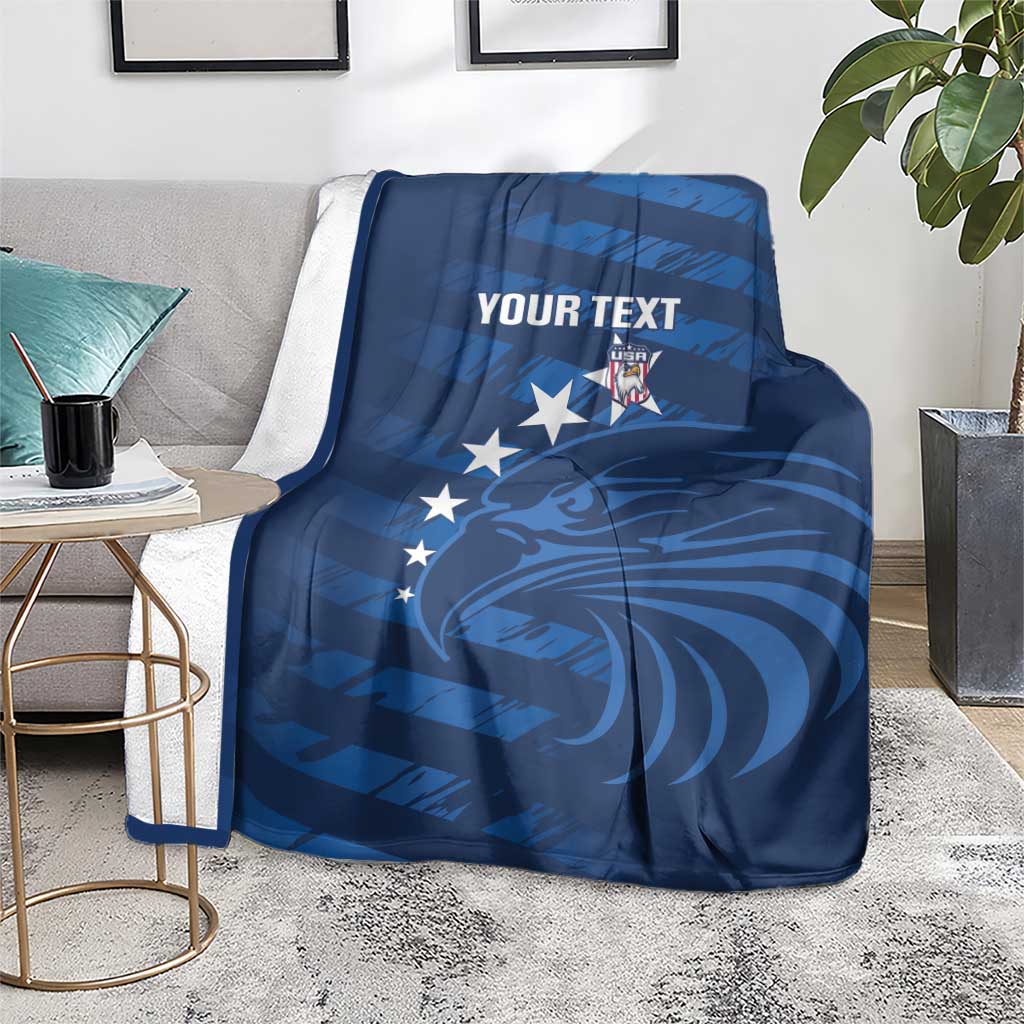 United States Rugby Custom Blanket USA Eagle Go Champions - Wonder Print Shop