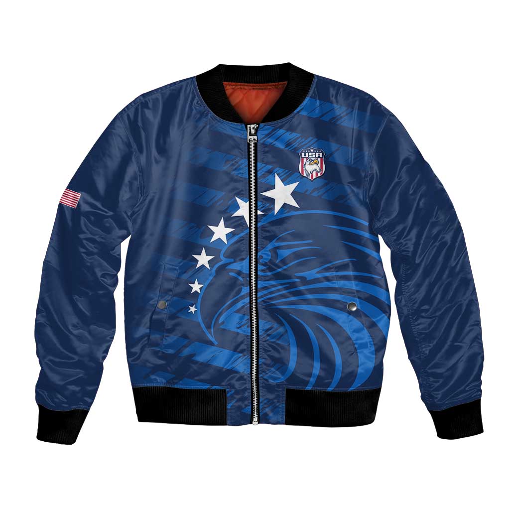 United States Rugby Custom Bomber Jacket USA Eagle Go Champions - Wonder Print Shop