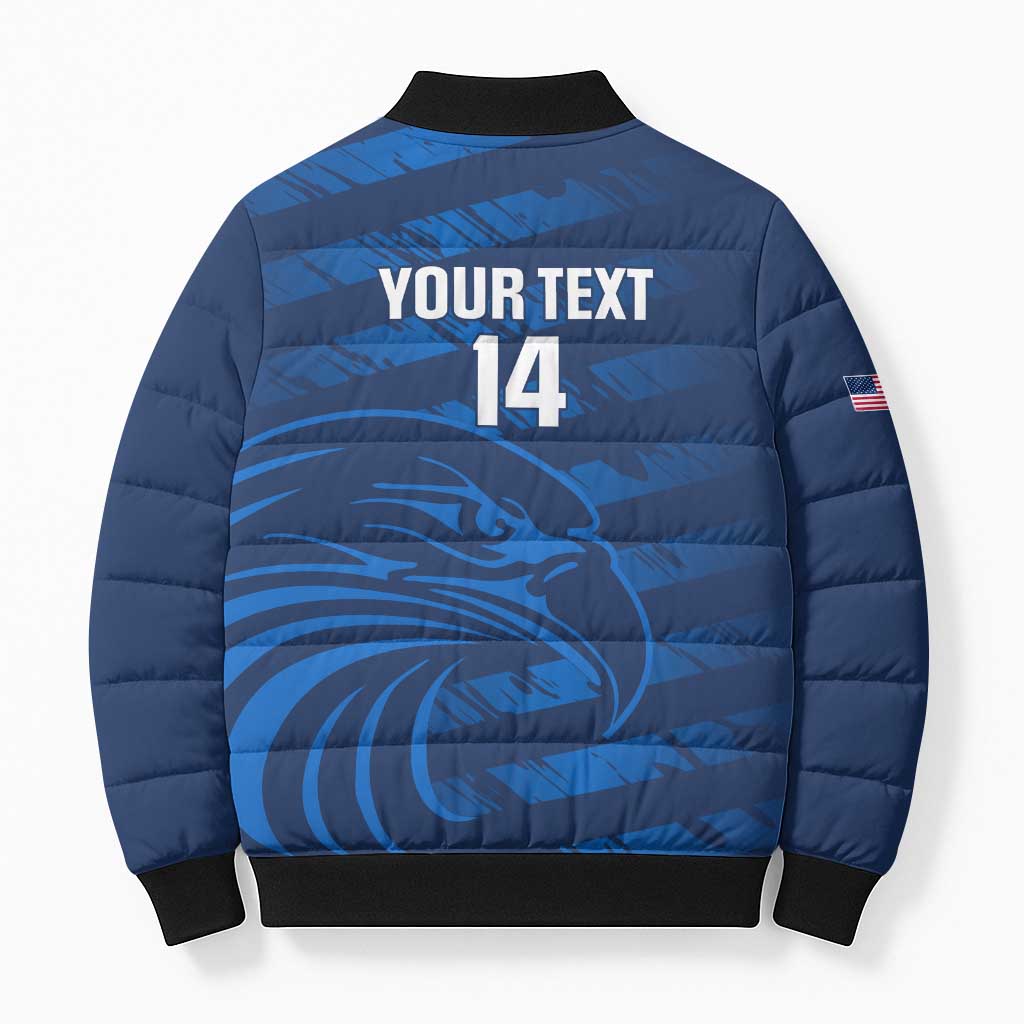 United States Rugby Custom Bomber Puffer Jacket USA Eagle Go Champions - Wonder Print Shop