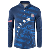 United States Rugby Custom Button Sweatshirt USA Eagle Go Champions - Wonder Print Shop