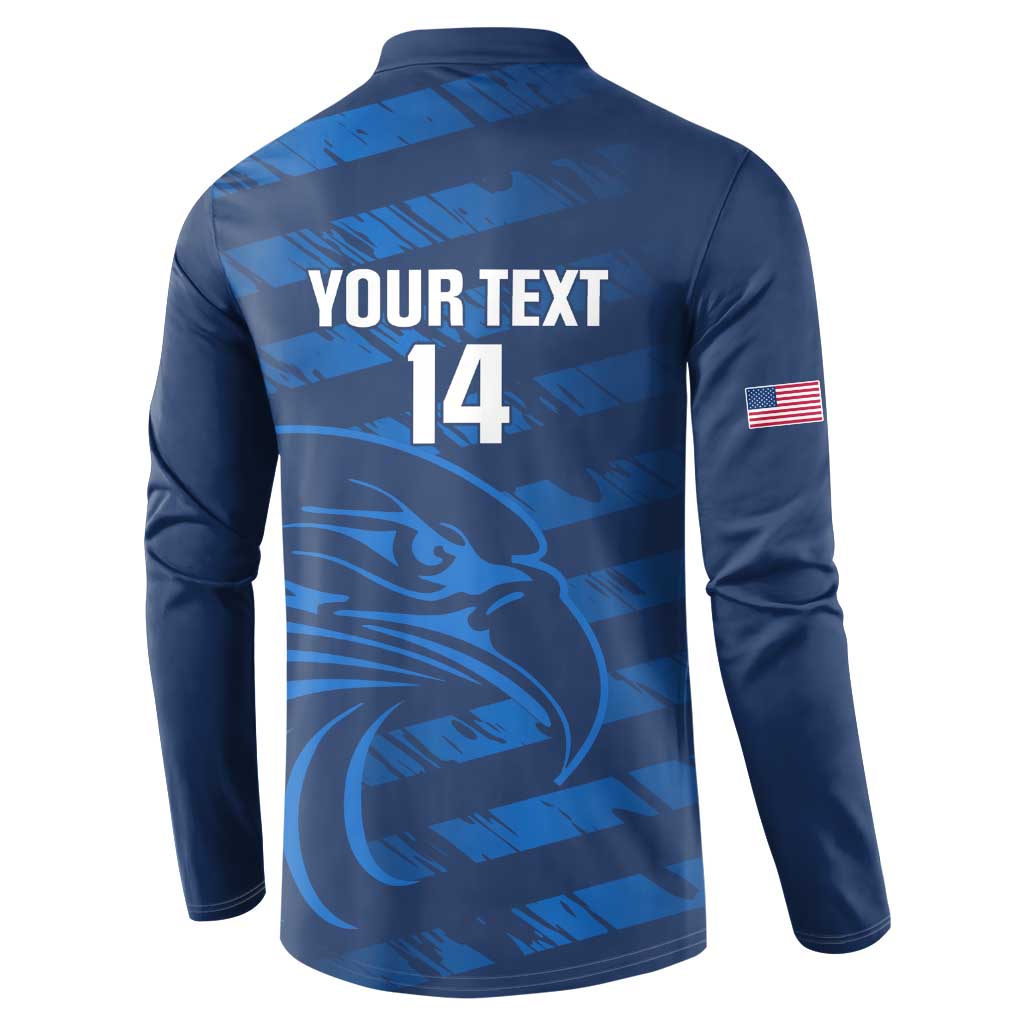 United States Rugby Custom Button Sweatshirt USA Eagle Go Champions - Wonder Print Shop