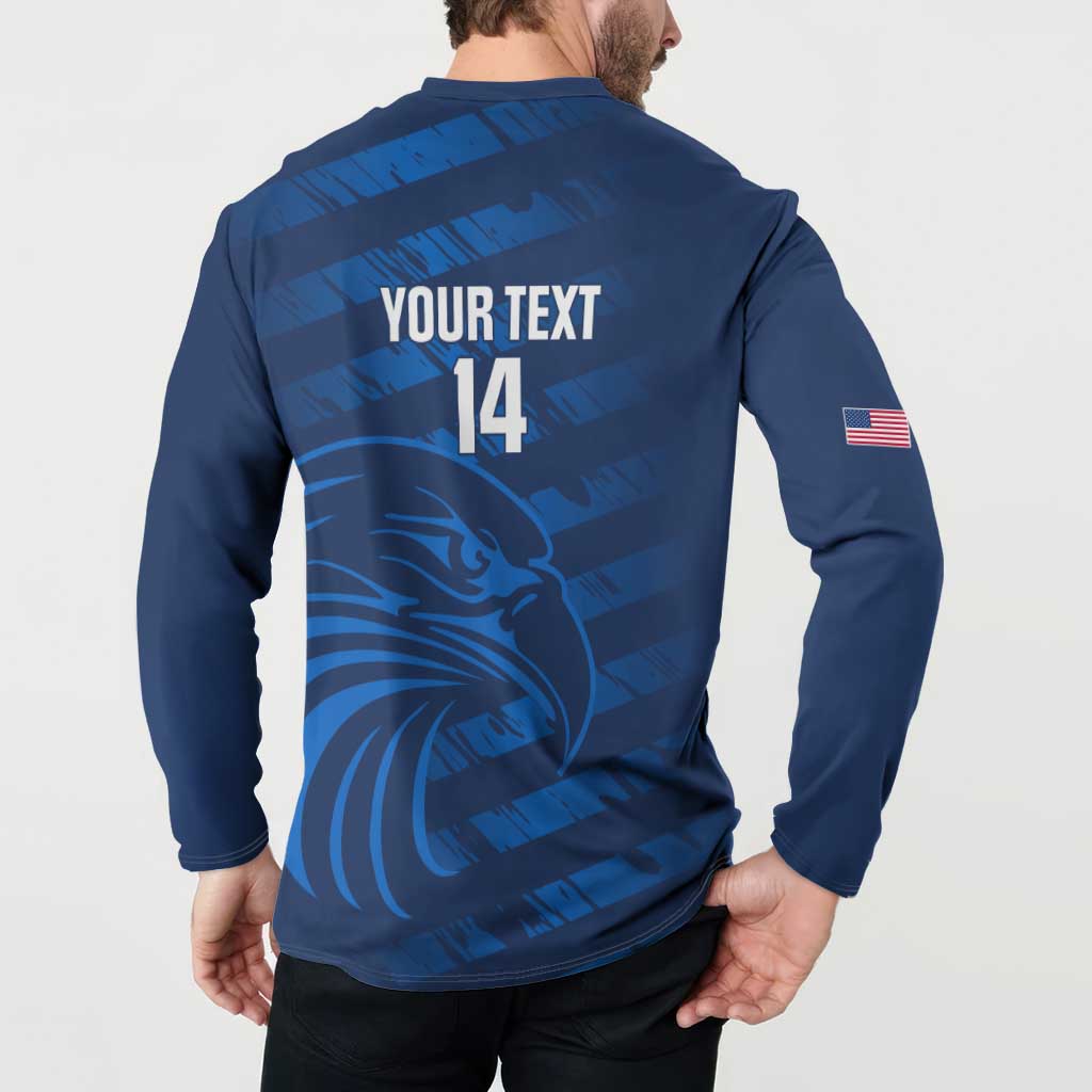 United States Rugby Custom Button Sweatshirt USA Eagle Go Champions - Wonder Print Shop
