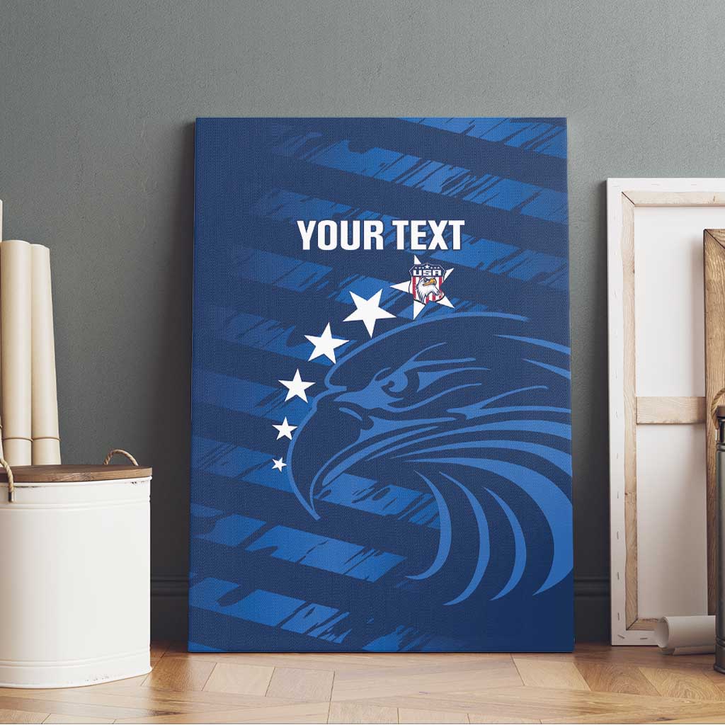 United States Rugby Custom Canvas Wall Art USA Eagle Go Champions - Wonder Print Shop