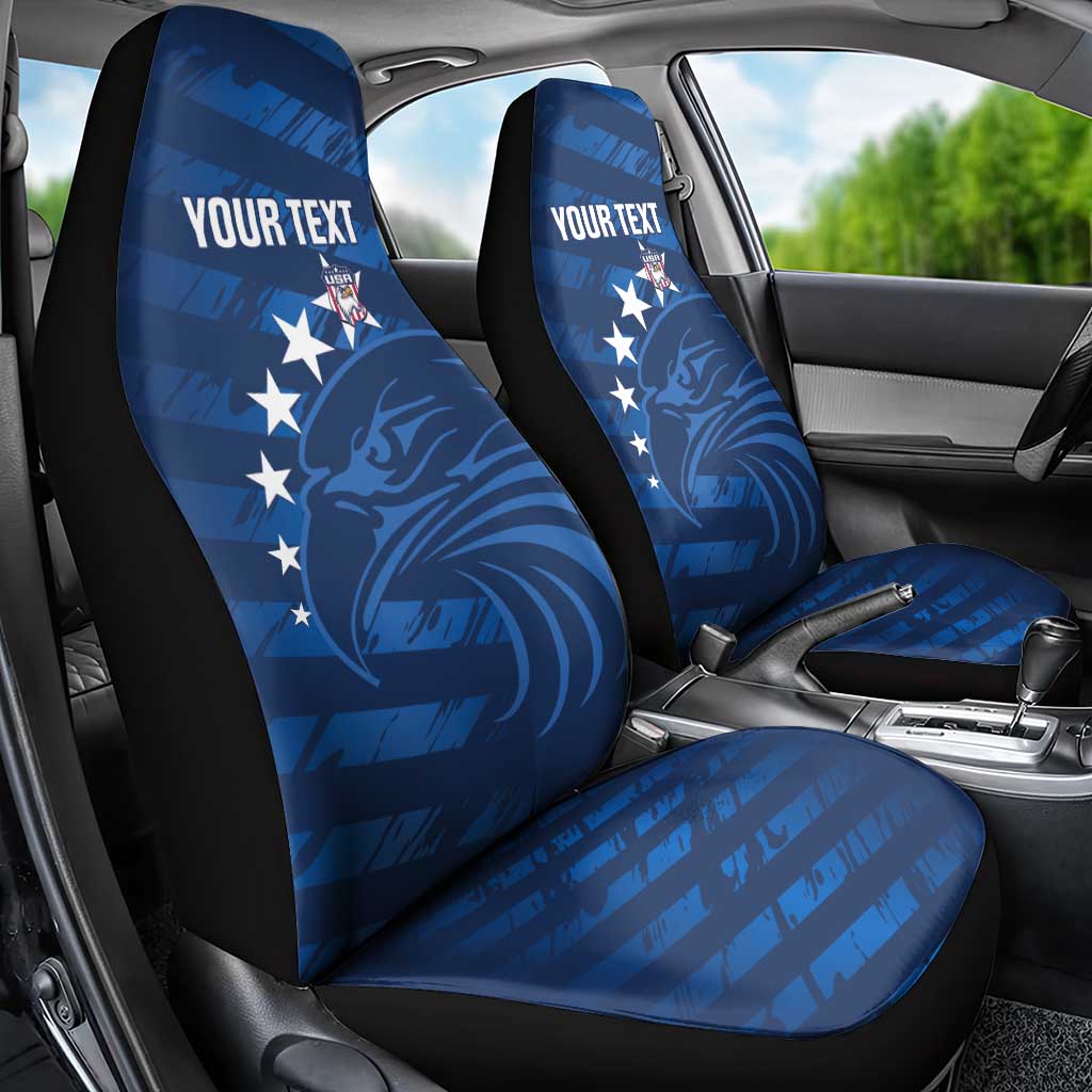 United States Rugby Custom Car Seat Cover USA Eagle Go Champions - Wonder Print Shop