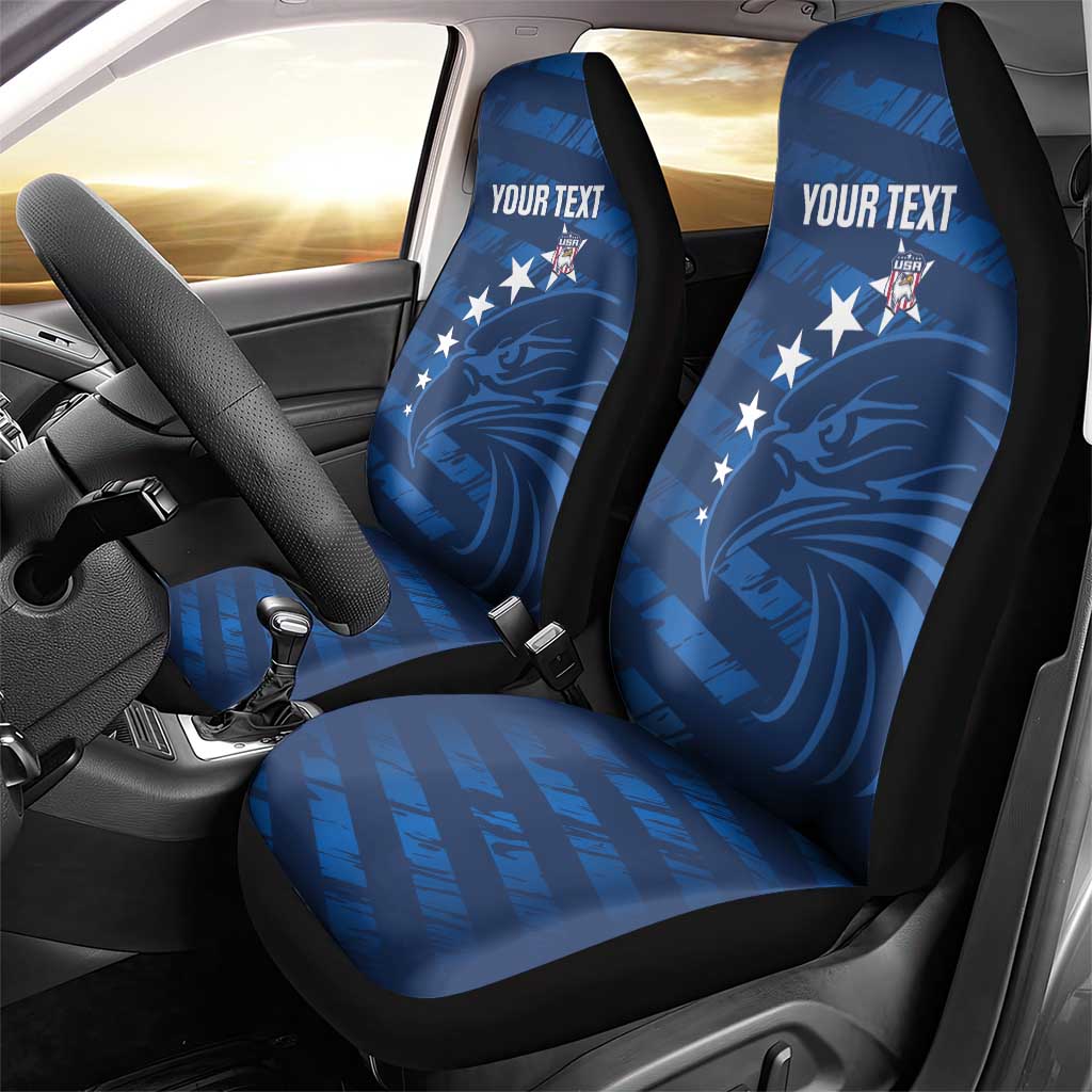 United States Rugby Custom Car Seat Cover USA Eagle Go Champions - Wonder Print Shop