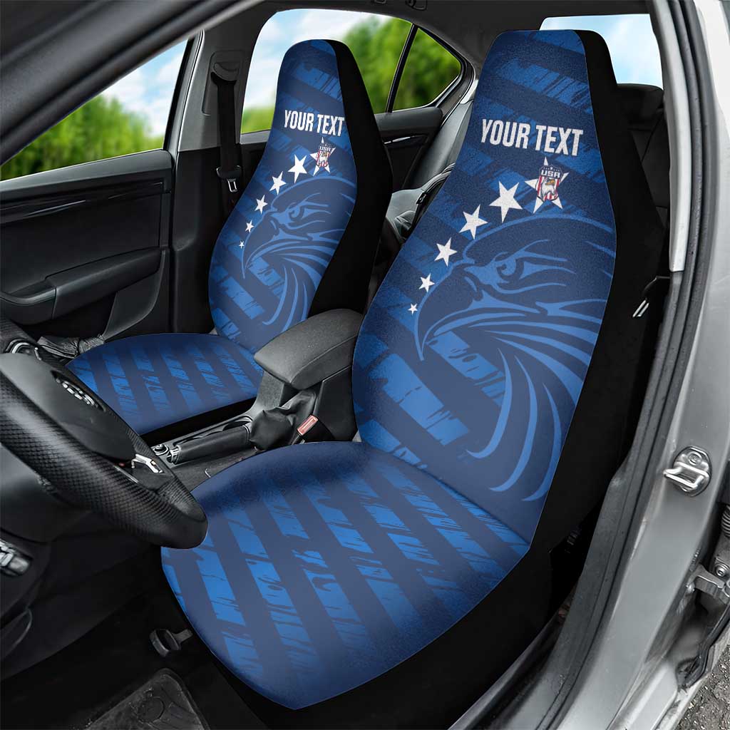 United States Rugby Custom Car Seat Cover USA Eagle Go Champions - Wonder Print Shop