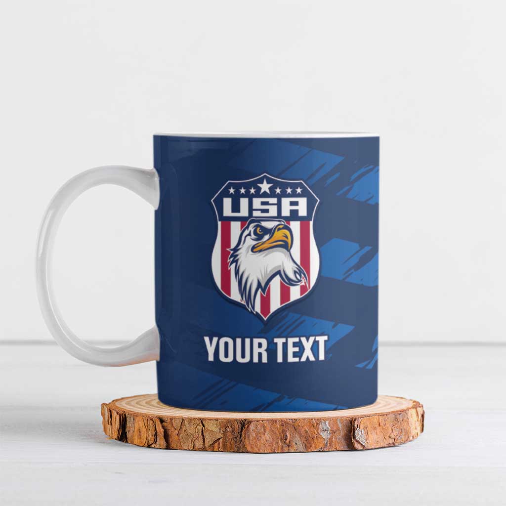 United States Rugby Custom Ceramic Mug USA Eagle Go Champions - Wonder Print Shop