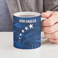 United States Rugby Custom Ceramic Mug USA Eagle Go Champions - Wonder Print Shop