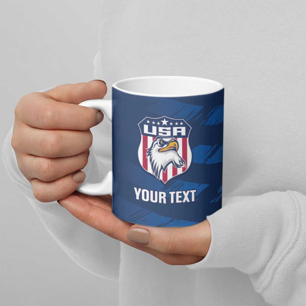 United States Rugby Custom Ceramic Mug USA Eagle Go Champions - Wonder Print Shop